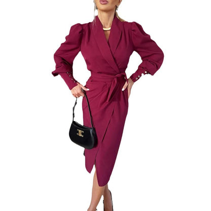 Long Sleeve Commuter Office Dress Women