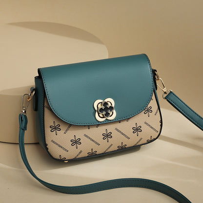 Women's Printed Contrast Color Small Bag