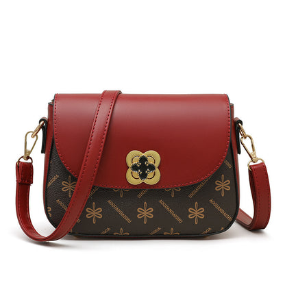 Women's Printed Contrast Color Small Bag